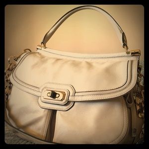 COACH Flagship Leather Dowel Flap Shoulder Bag